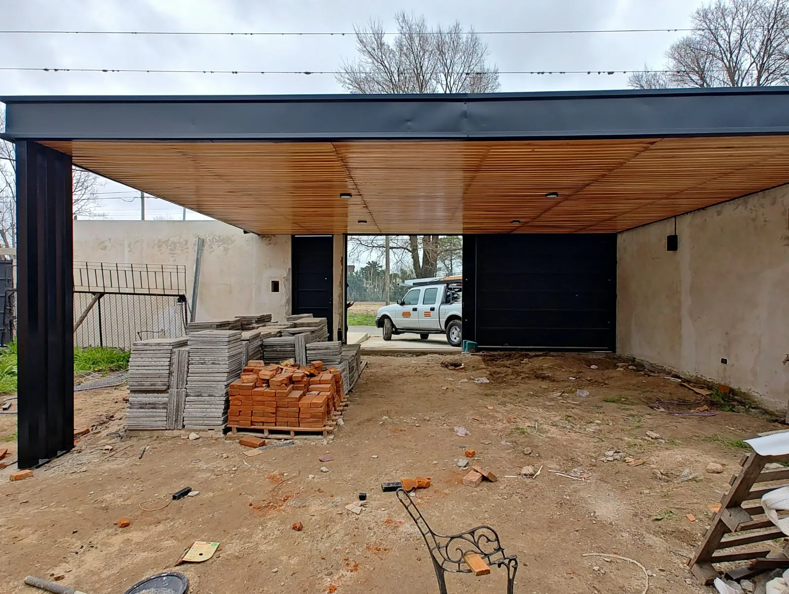 Pérgola estructural hierro – Taller propio La Plata
